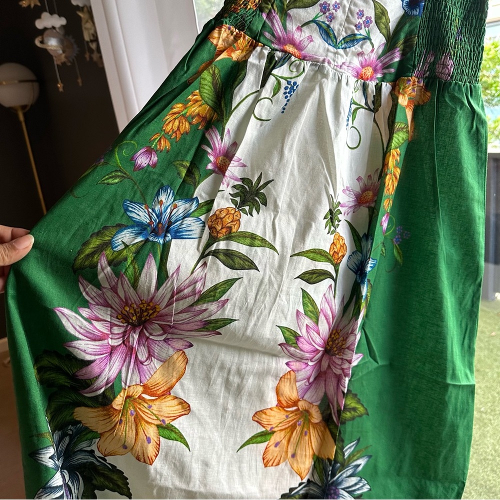 FARM Rio Sweet Bloom linen-blend midi dress - Picture 10 of 13